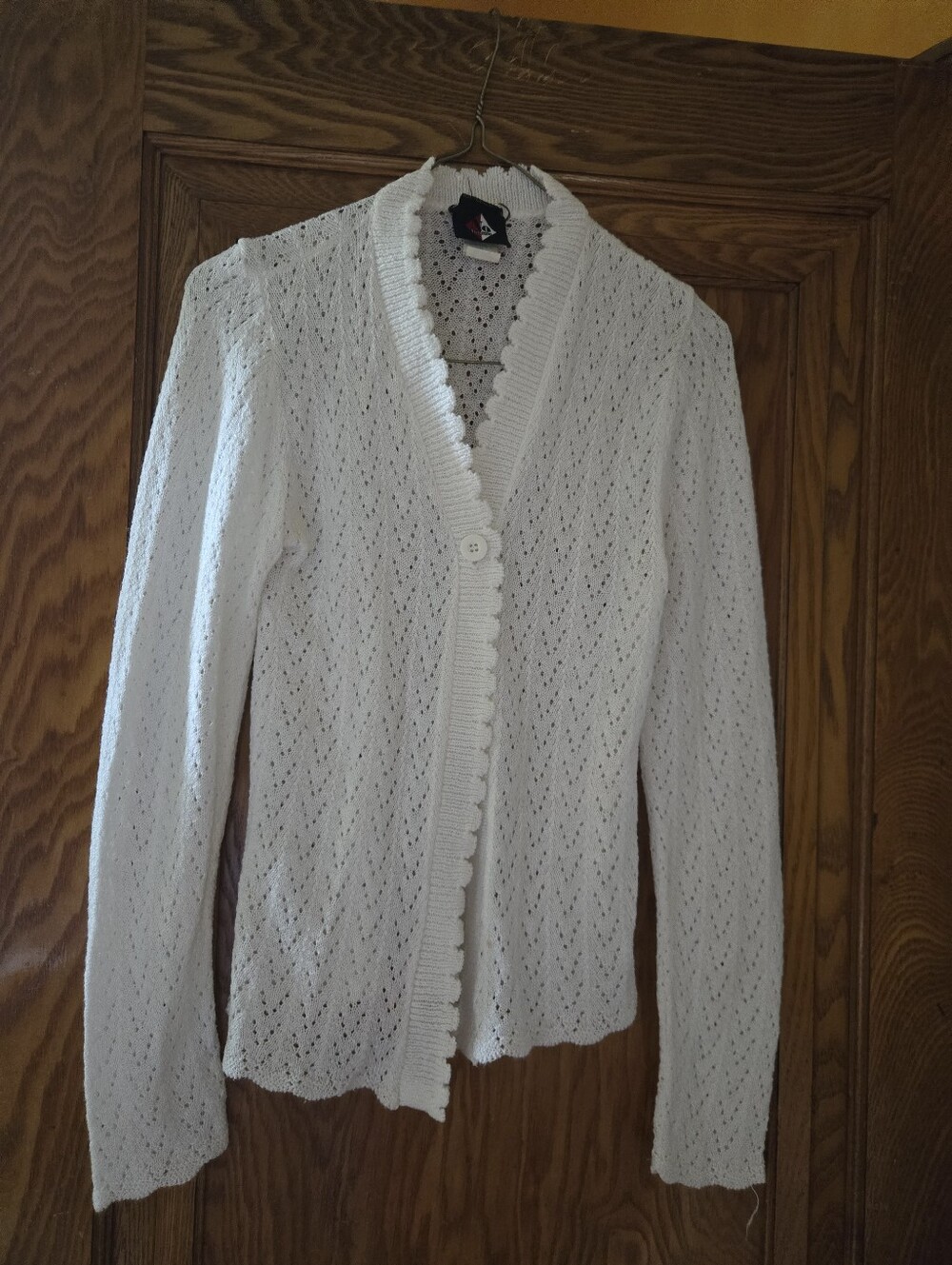 Lacey White Cardigan Sweater